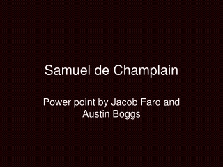 Samuel de Champlain