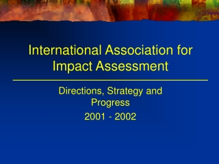 International Association for Impact Assessment