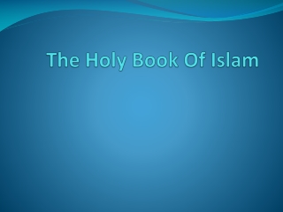 The Holy Book Of Islam