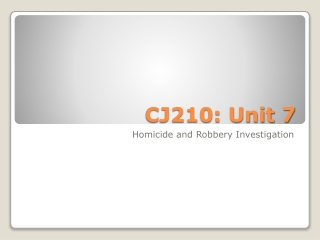 CJ210: Unit 7