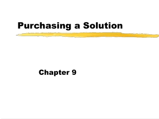 Purchasing a Solution