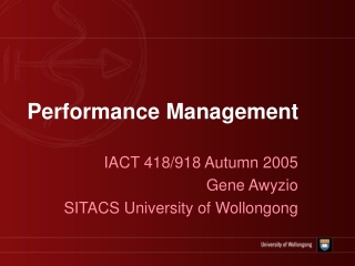 Performance Management