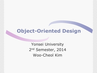 Object-Oriented Design