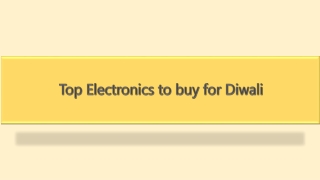 Top Electronics to buy for Diwali