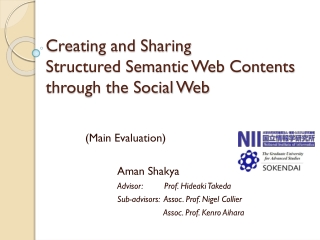 Creating and Sharing Structured Semantic Web Contents through the Social Web