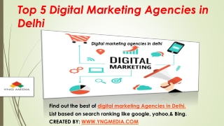 Top 5 Digital Marketing Agencies in Delhi