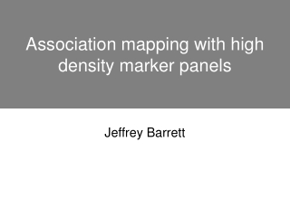 Association mapping with high density marker panels