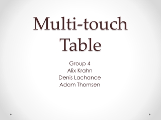 Multi-touch Table