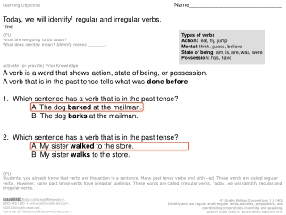 CFU What are we going to do today? What does identify mean? Identify means _______.