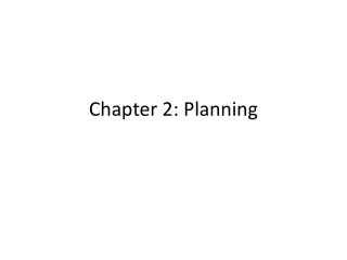 Chapter 2: Planning