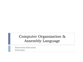 Computer Organization &amp; Assembly Language