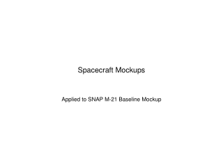 Spacecraft Mockups