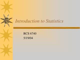 Introduction to Statistics