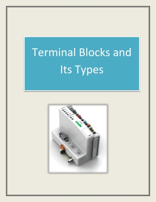 Terminal Blocks and Its Types