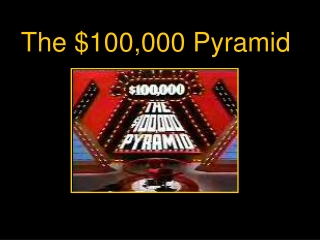 The $100,000 Pyramid