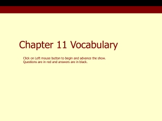 Chapter 11 Vocabulary