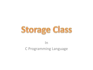 Storage Class