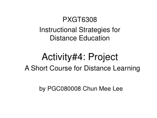 Activity#4: Project
