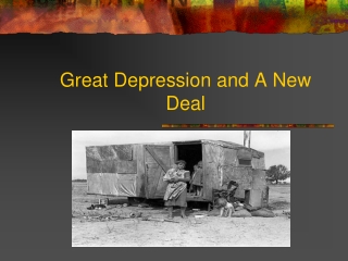 Great Depression and A New Deal