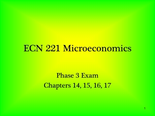 ECN 221 Microeconomics