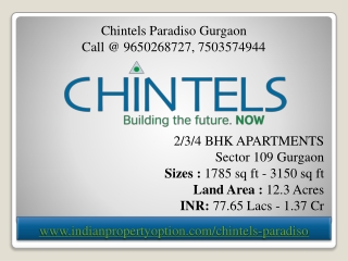 Chintels Paradiso Gurgaon