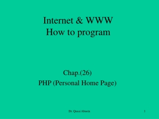 Internet &amp; WWW How to program