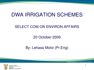 DWA IRRIGATION SCHEMES