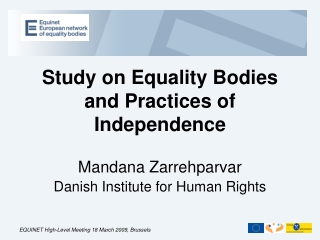 Study on Equality Bodies and Practices of Independence