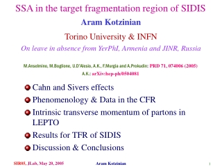 SSA in the target fragmentation region of SIDIS