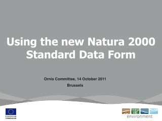 Using the new Natura 2000 Standard Data Form