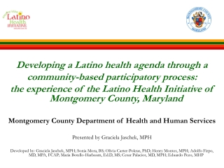 Developing a Latino health agenda through a community-based participatory process: