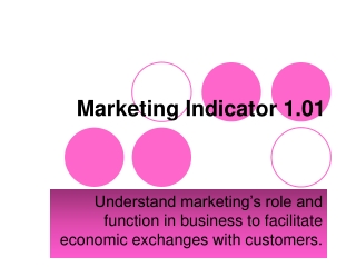 Marketing Indicator 1.01