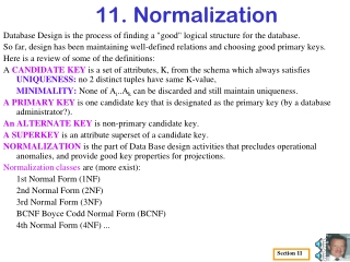 11. Normalization