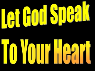 Let God Speak