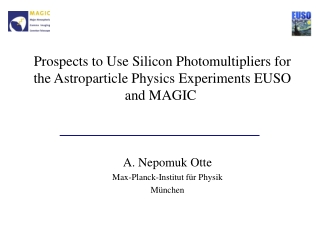 A. Nepomuk Otte Max-Planck-Institut für Physik München