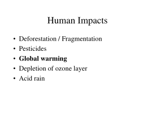 Human Impacts