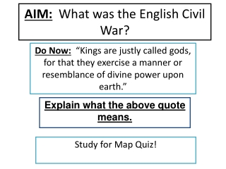 AIM: What was the English Civil War?