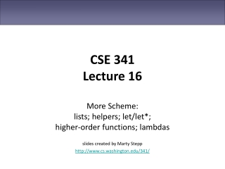 CSE 341 Lecture 16