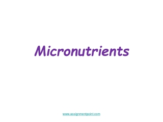 Micronutrients