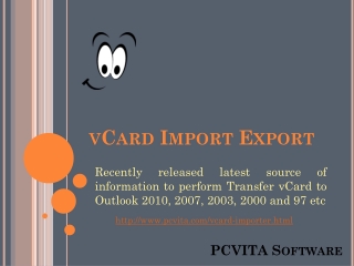Transfer vCard to Outlook