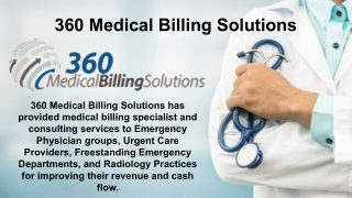 Colorado Urgent Care Medical Billing - 360 Medical Billing Solutions