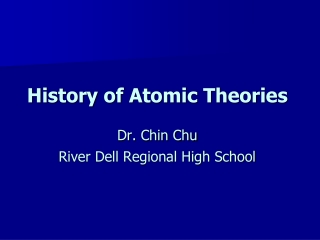 History of Atomic Theories