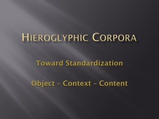 Hieroglyphic Corpora