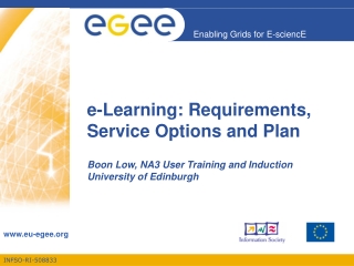 e-Learning: Requirements, Service Options and Plan