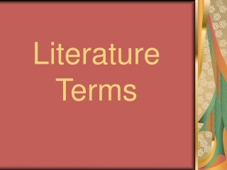 Literature Terms