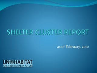 SHELTER CLUSTER REPORT