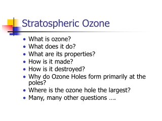 Stratospheric Ozone