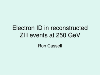 Electron ID in reconstructed ZH events at 250 GeV