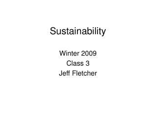 Sustainability