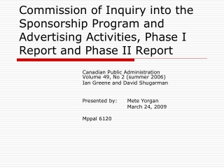 Canadian Public Administration 				Volume 49, No 2 (summer 2006)
